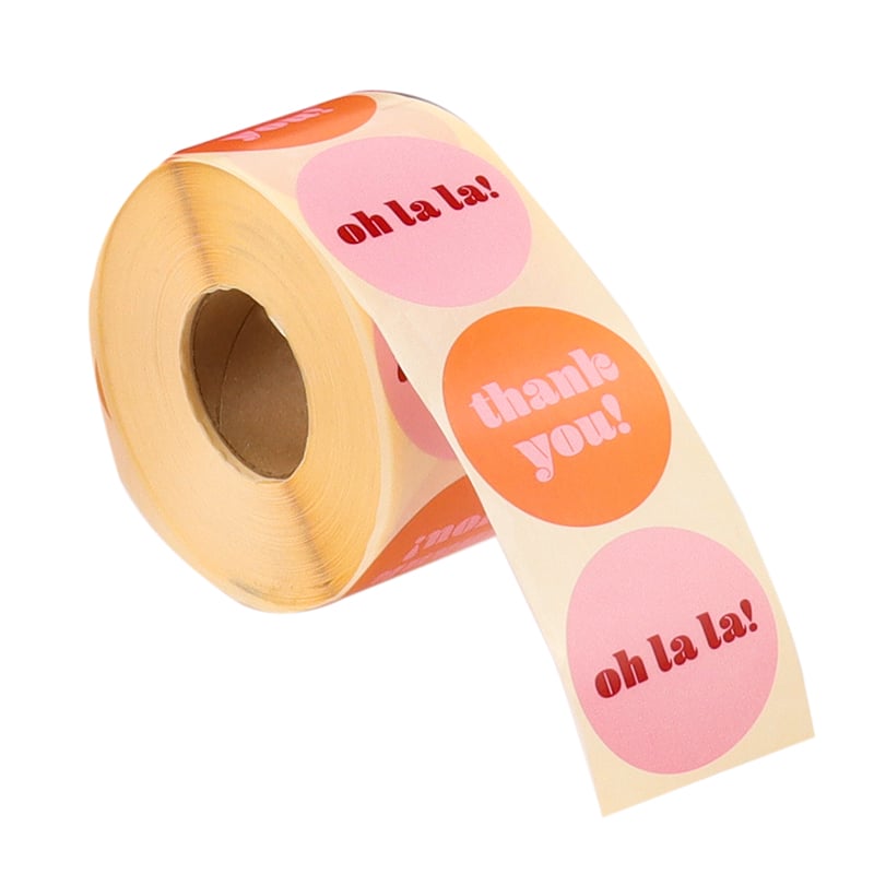 Etikett "Oh la la/thank you!" French Rouge - 1