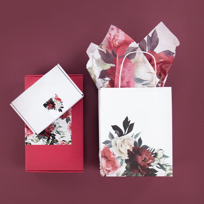 Silkespapper Wild Bouquet White - 5