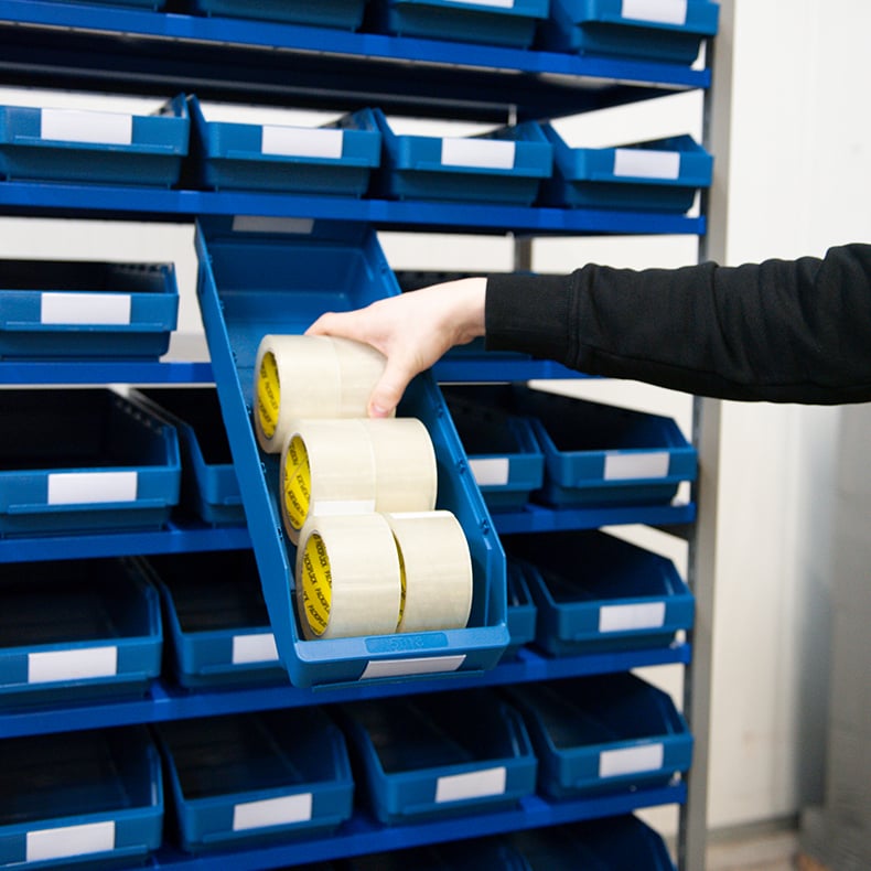 Komplett hylla, 55 lagerlådor STEMO Nr 5024 - 2