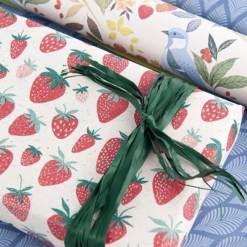 Presentpapper Strawberry - 4