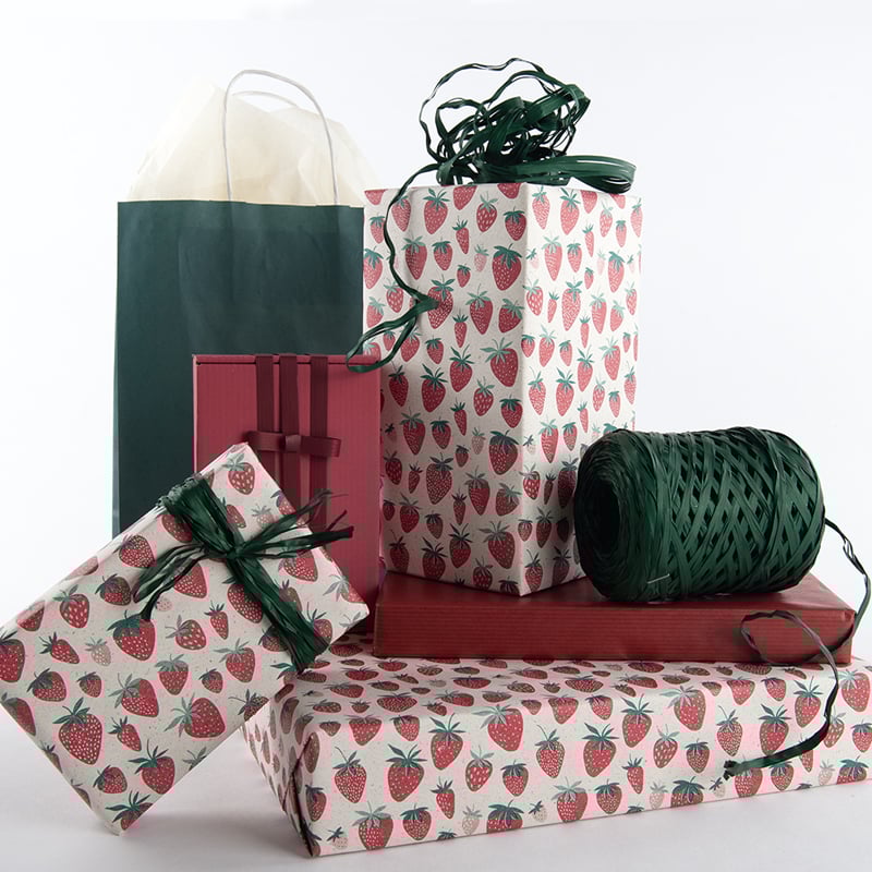 Presentpapper Strawberry - 2