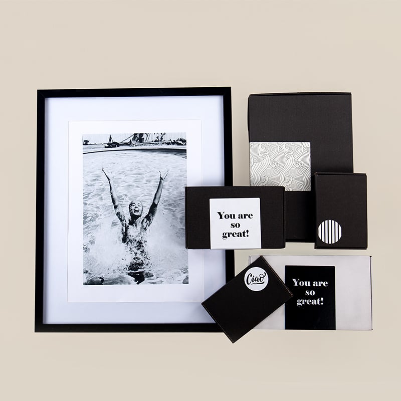 Etikett Venice Black "randig/ciao" - 3