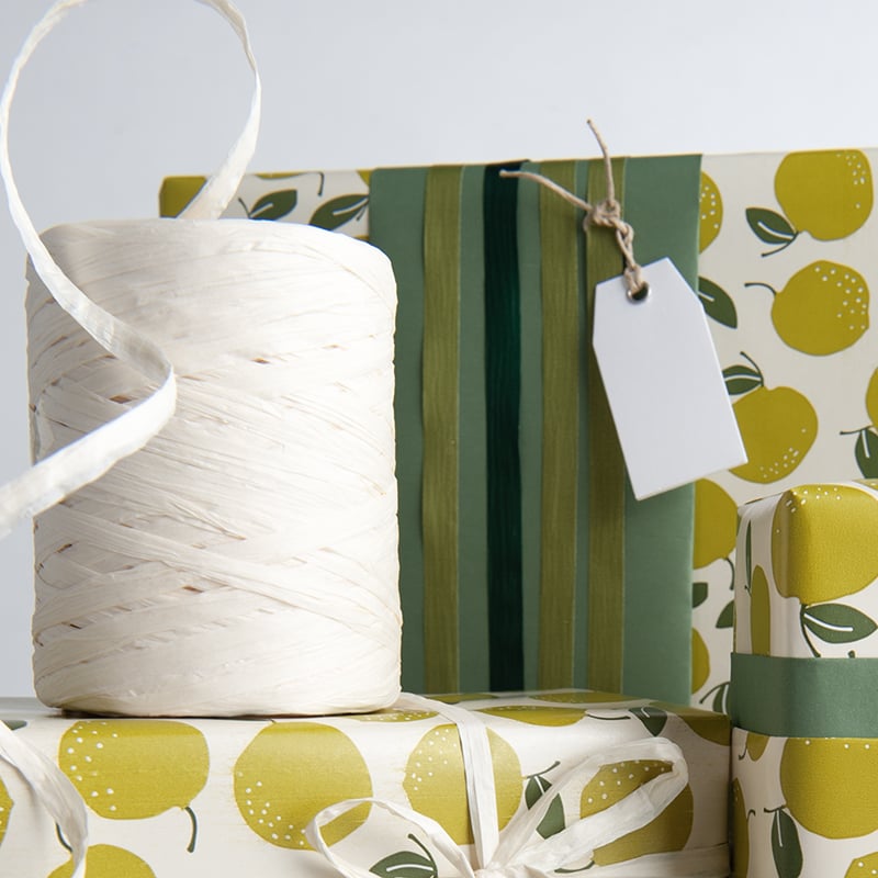 Pappersband raffia vit - 2