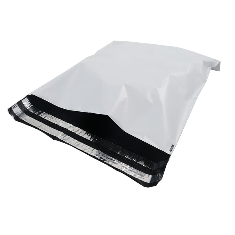 Vit e-handelspåse/postorderpåse med handtag - 2