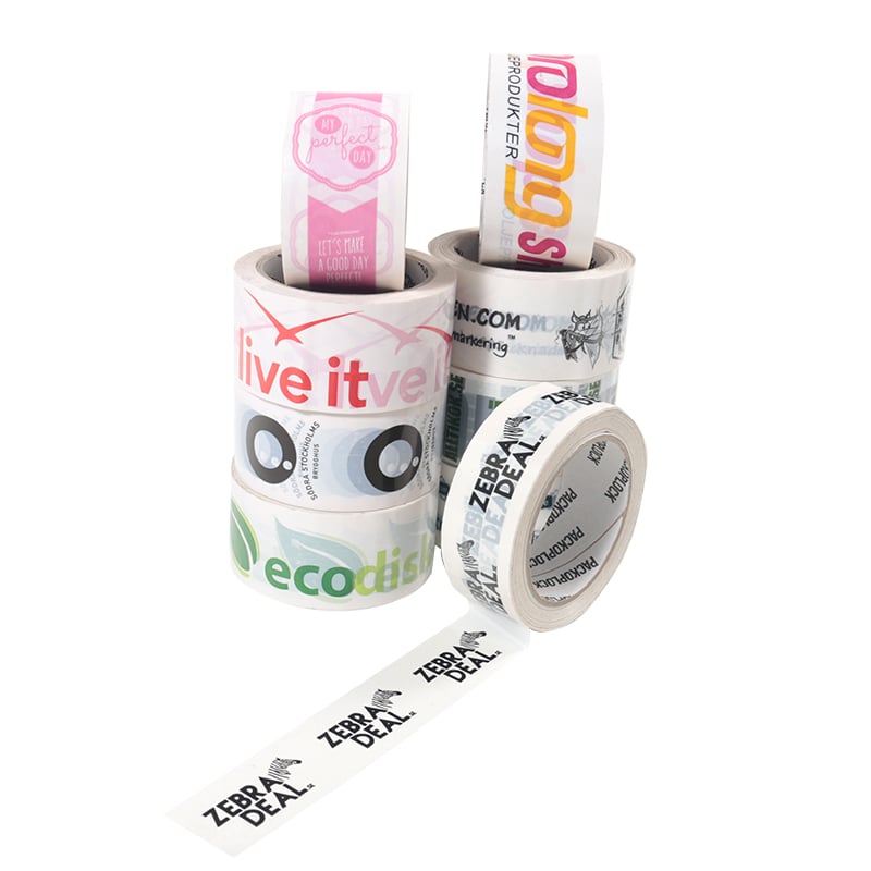 Packtejp PVC - vit, brun & transparent tejp. - 2