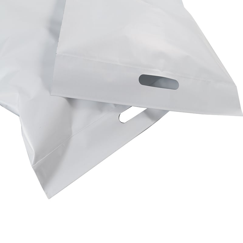 Vit e-handelspåse/postorderpåse med handtag - 3