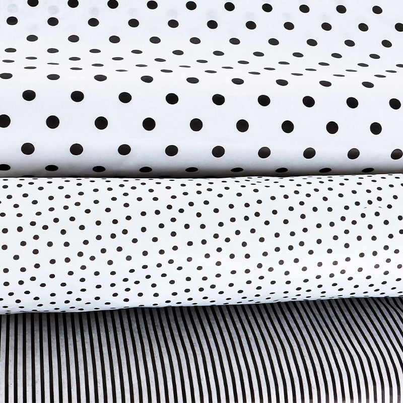 Silkespapper Svart prick - 2