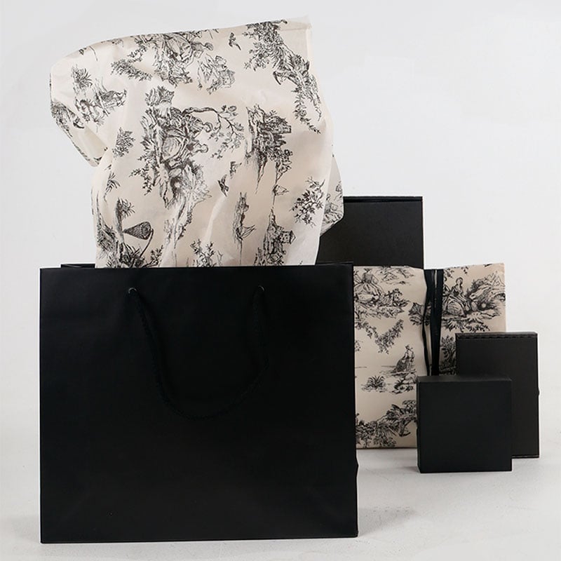 Silkespapper Black Toile - 3