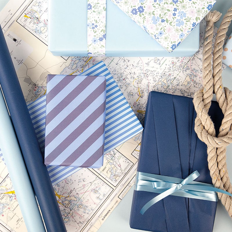 Presentpapper Denim Blue - 2