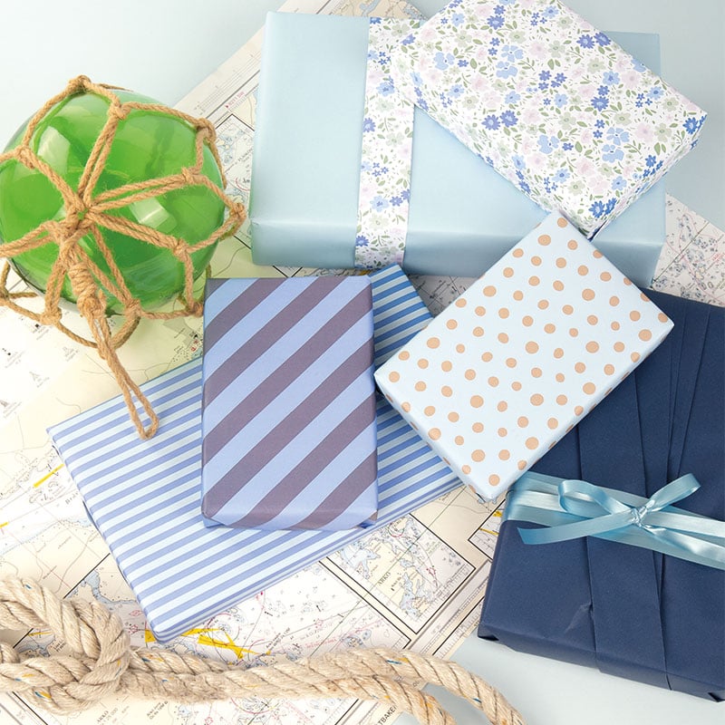 Presentpapper Marin Blue-blue - 2