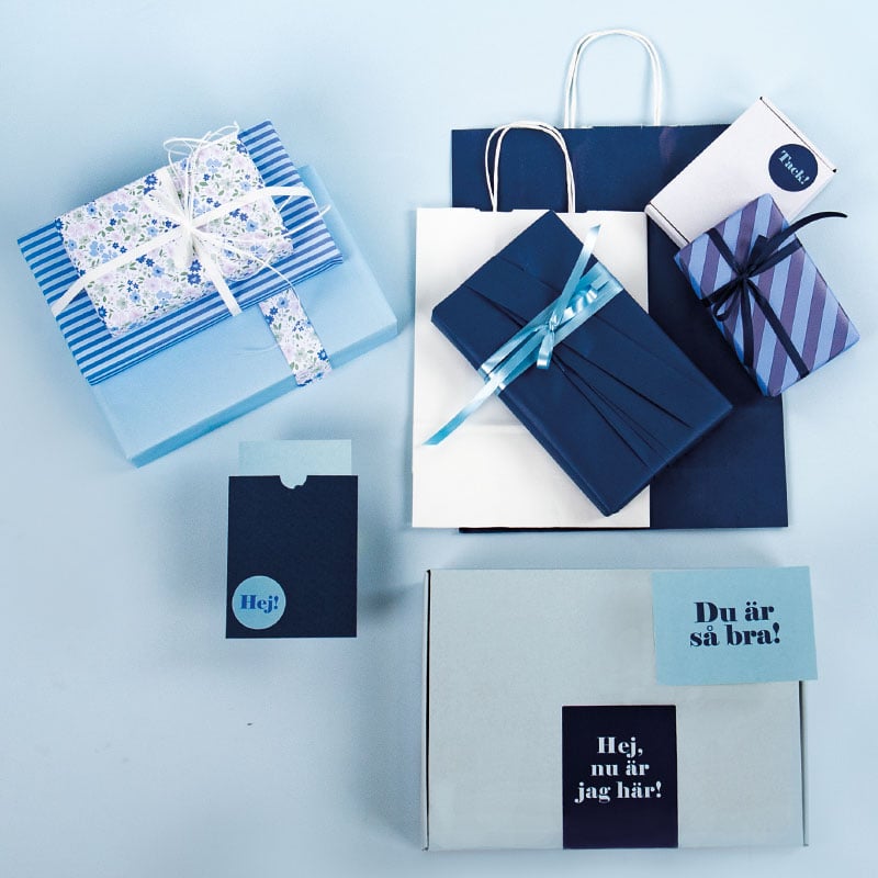 Presentpapper Marin Blue-blue - 3