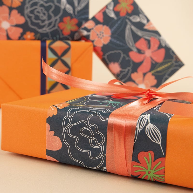 Presentpapper Orange Mango - 2