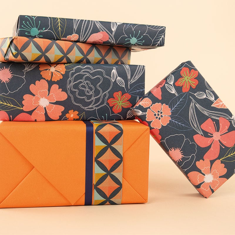 Presentpapper Orange Mango - 3