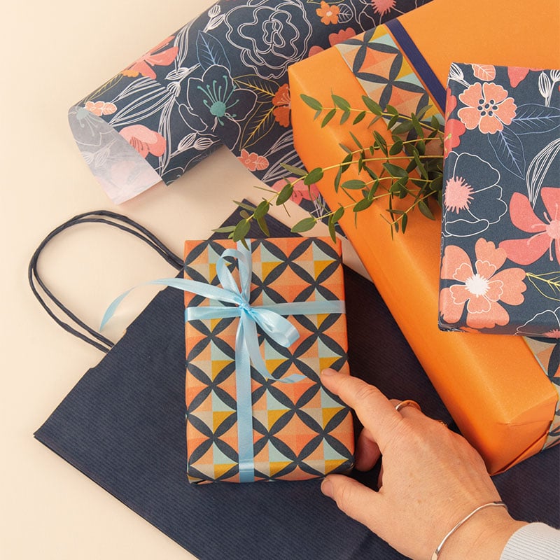 Presentpapper Orange Mango - 4