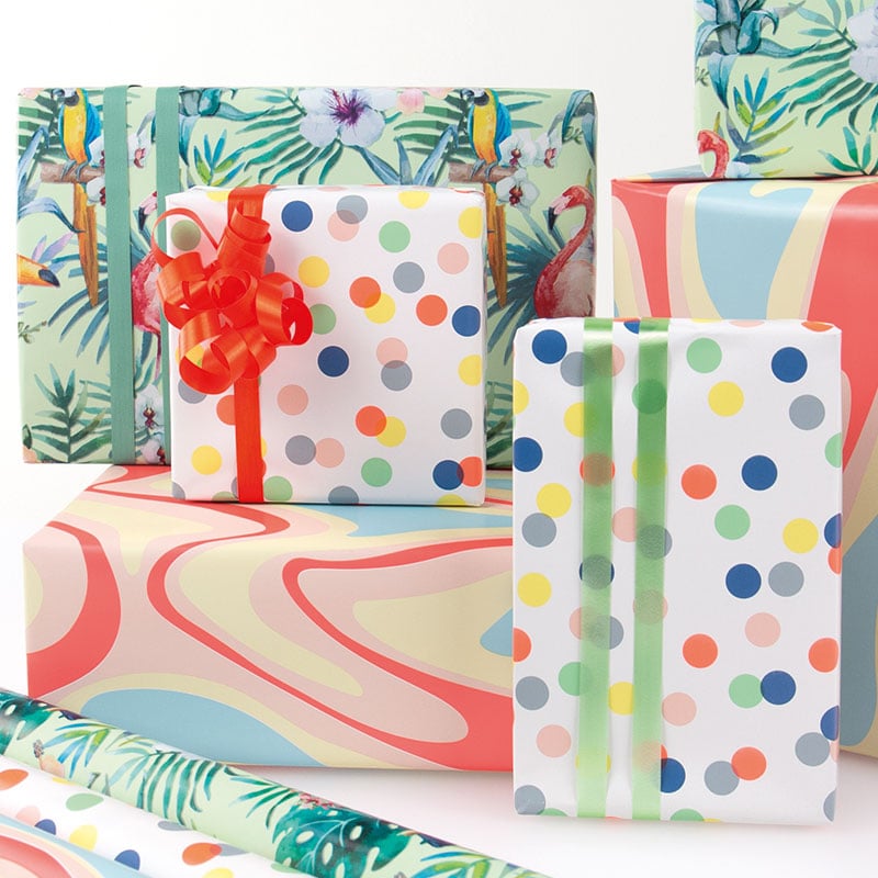 Presentpapper Flower Power UTFÖRSÄLJNING - 2