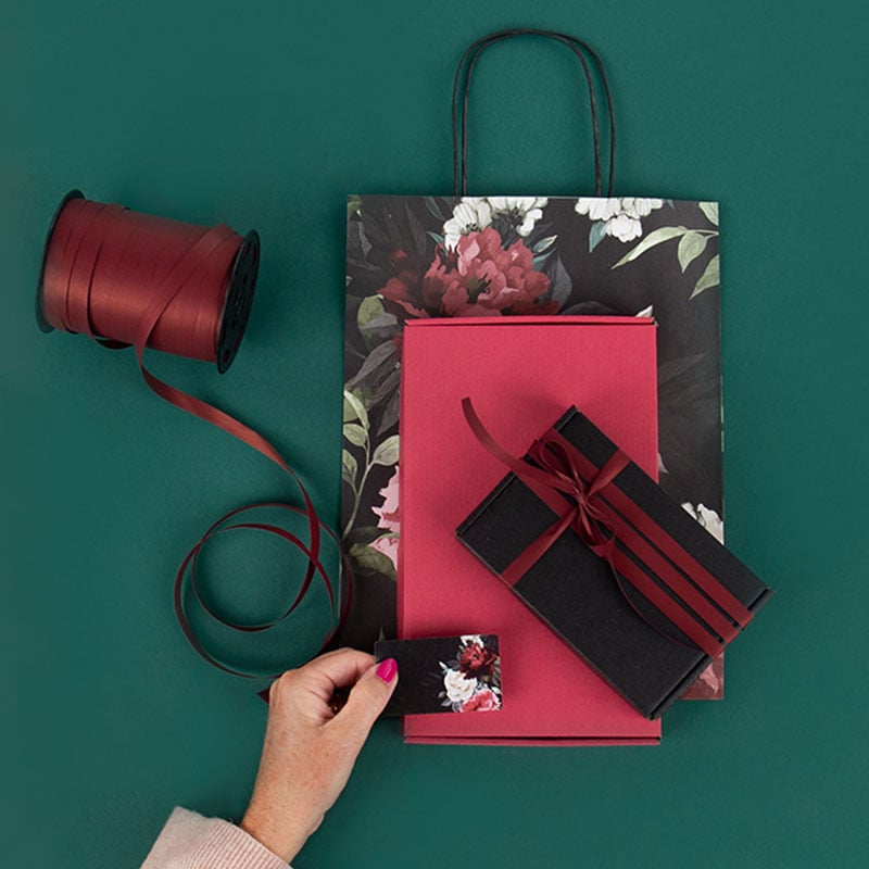 Presentetikett Wild Bouquet Black - 3