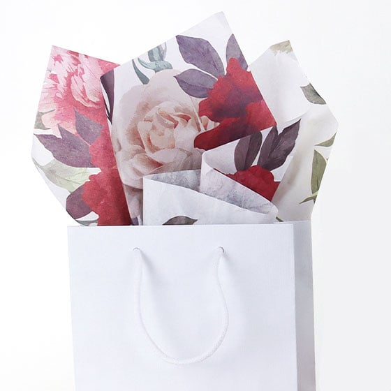 Silkespapper Wild Bouquet White - 2