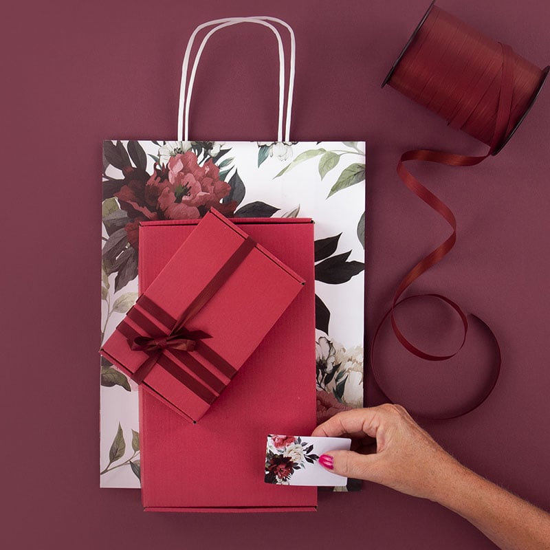 Presentetikett Wild Bouquet White - 3