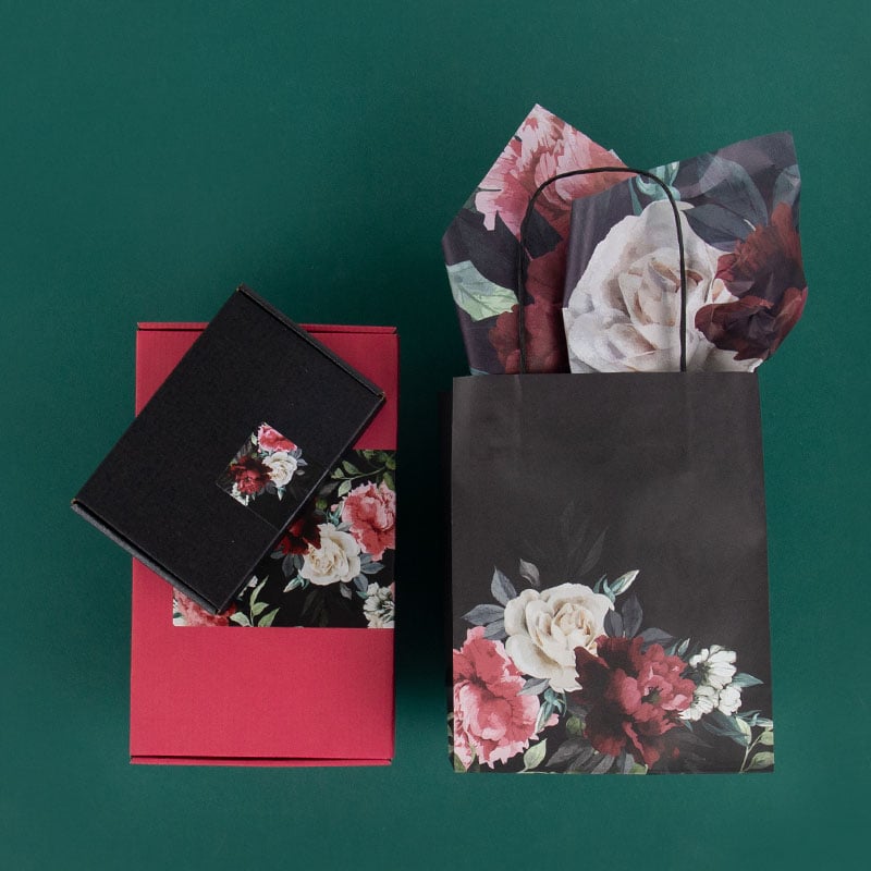 Silkespapper Wild Bouquet Black - 3