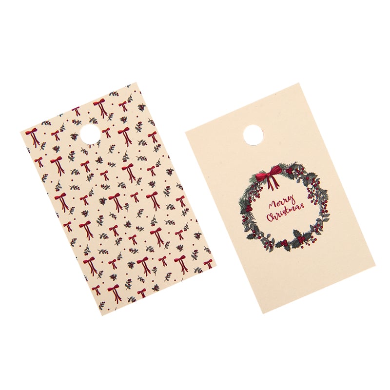 Hängetikett Winter Bows & Berries Nyhet! Egen design! - 1