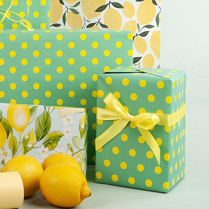 Presentpapper Yellow dots - 6