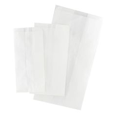 Plan papperspåse med sidoinvik vit