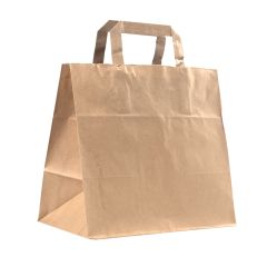 Take away kasse / plantkasse platta handtag brun