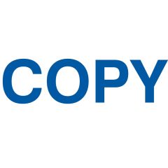 Stämpel "COPY"